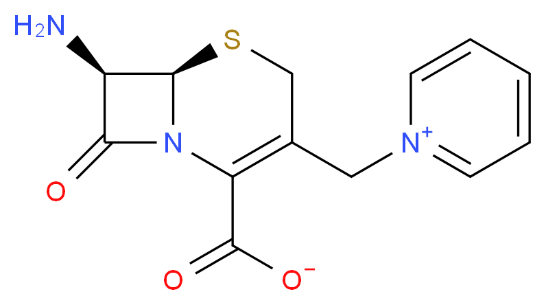 1-{[(6R,7R)-7-amino-2-carboxylato-8-oxo-5-thia-1-azabicyclo[4.2.0]oct-2-en-3-yl]methyl}pyridin-1-ium_分子结构_CAS_3432-88-0