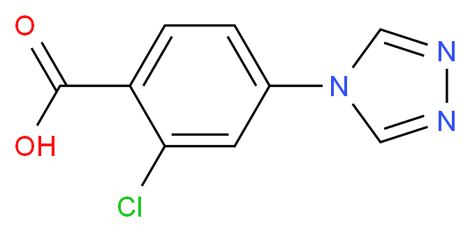 2-chloro-4-(4H-1,2,4-triazol-4-yl)benzoic acid_分子结构_CAS_842977-29-1
