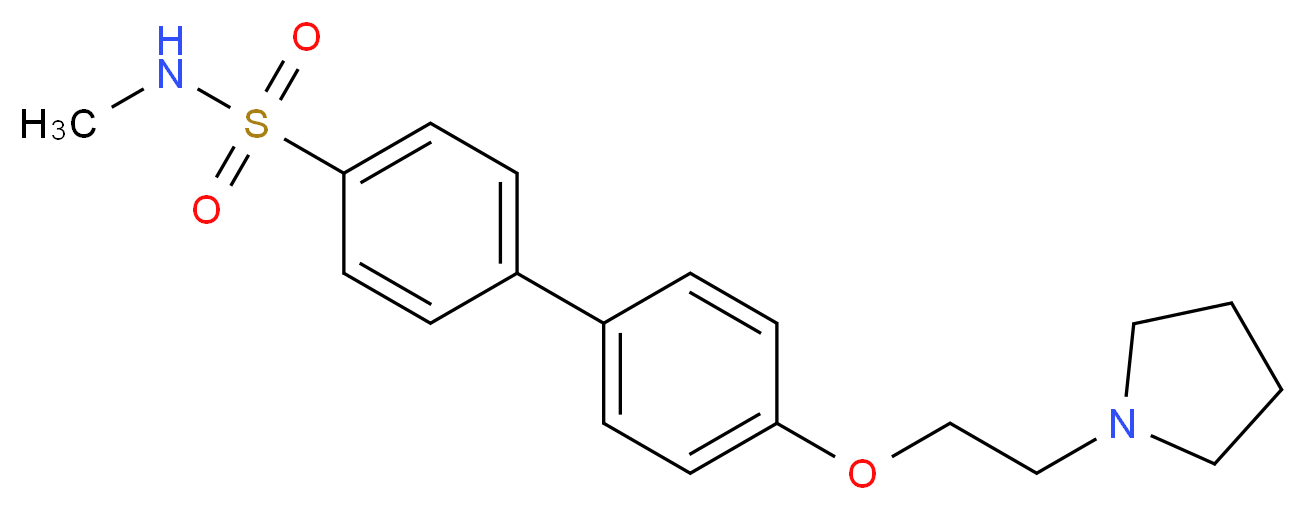N-methyl-4'-(2-pyrrolidin-1-ylethoxy)biphenyl-4-sulfonamide_分子结构_CAS_)