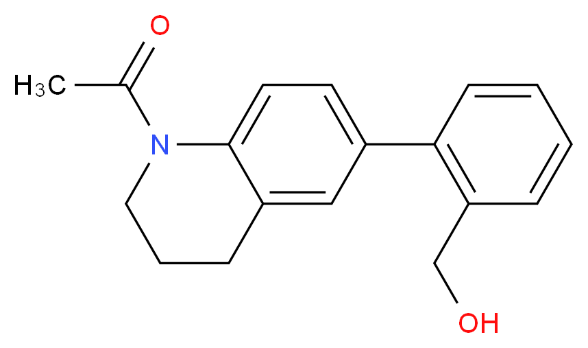[2-(1-acetyl-1,2,3,4-tetrahydroquinolin-6-yl)phenyl]methanol_分子结构_CAS_)