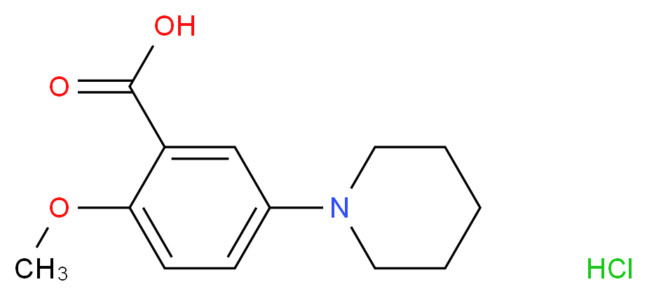2-Methoxy-5-piperidin-1-yl-benzoic acid hydrochloride_分子结构_CAS_)