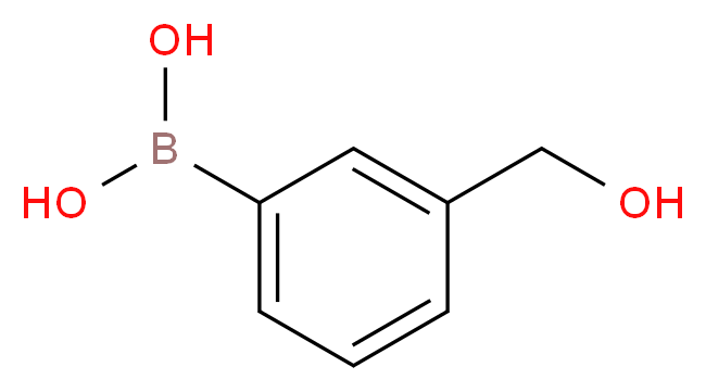3-羟甲基苯硼酸_分子结构_CAS_87199-15-3)