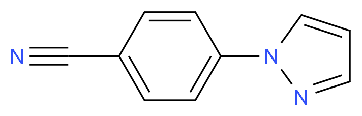 4-(1H-pyrazol-1-yl)benzonitrile_分子结构_CAS_25699-83-6