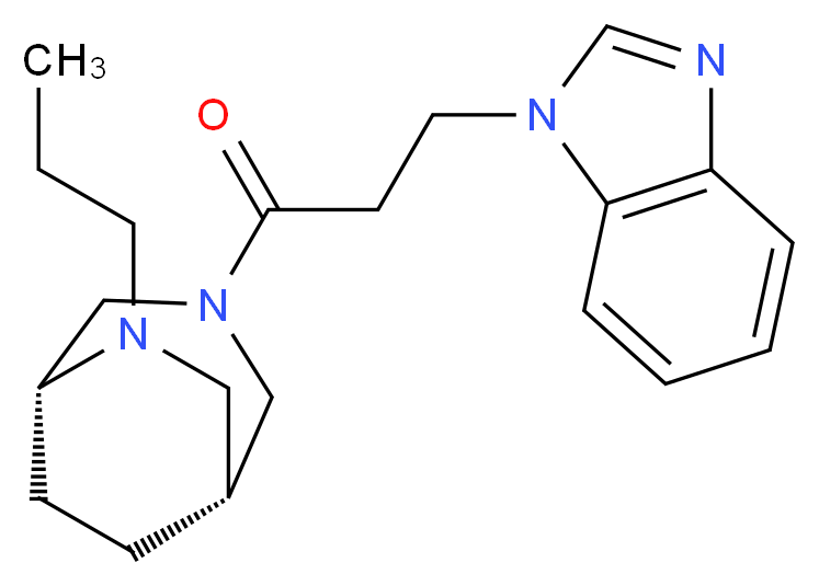 1-{3-oxo-3-[(1R*,5R*)-6-propyl-3,6-diazabicyclo[3.2.2]non-3-yl]propyl}-1H-benzimidazole_分子结构_CAS_)
