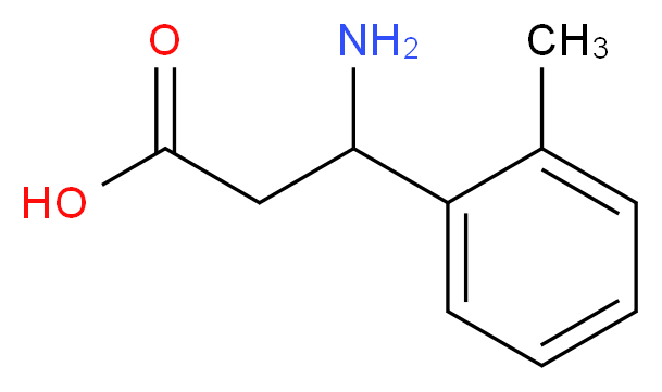 3-amino-3-(2-methylphenyl)propanoic acid_分子结构_CAS_68208-16-2