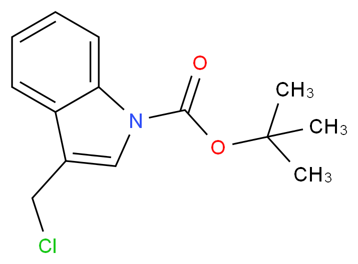 tert-butyl 3-(chloromethyl)-1H-indole-1-carboxylate_分子结构_CAS_862704-32-3