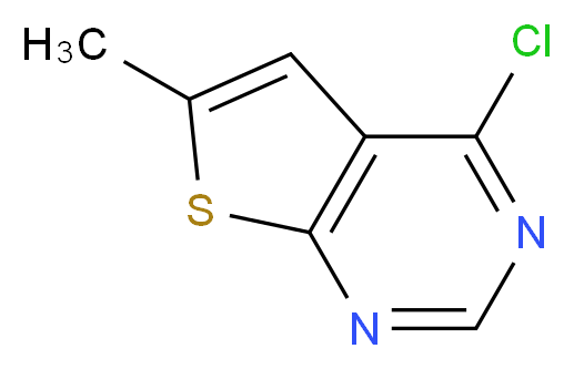 4-chloro-6-methylthieno[2,3-d]pyrimidine_分子结构_CAS_106691-21-8