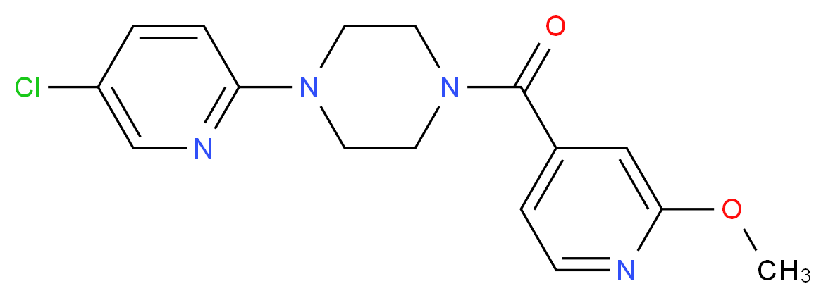 1-(5-chloro-2-pyridinyl)-4-(2-methoxyisonicotinoyl)piperazine_分子结构_CAS_)
