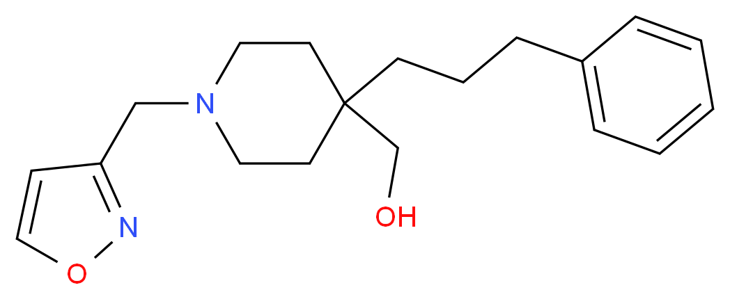 [1-(3-isoxazolylmethyl)-4-(3-phenylpropyl)-4-piperidinyl]methanol_分子结构_CAS_)