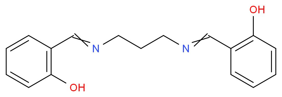 2-{[(3-{[(2-hydroxyphenyl)methylidene]amino}propyl)imino]methyl}phenol_分子结构_CAS_120-70-7