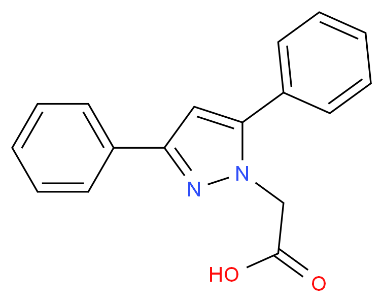 2-(3,5-diphenyl-1H-pyrazol-1-yl)acetic acid_分子结构_CAS_93323-67-2