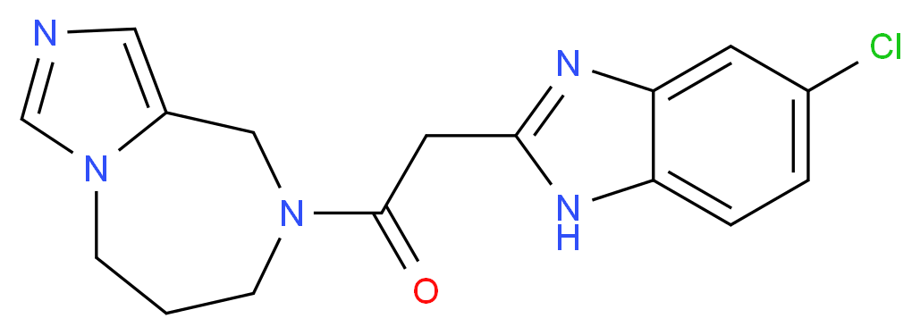 8-[(5-chloro-1H-benzimidazol-2-yl)acetyl]-6,7,8,9-tetrahydro-5H-imidazo[1,5-a][1,4]diazepine_分子结构_CAS_)