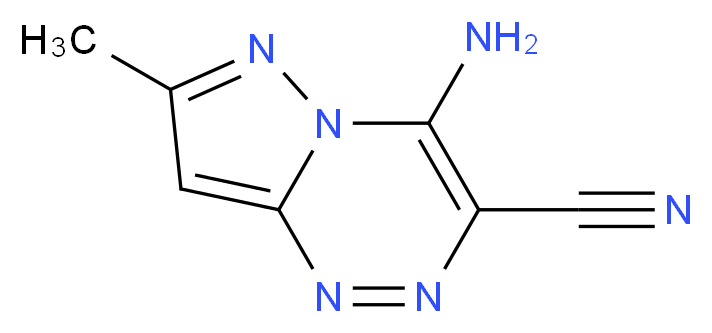 4-Amino-7-methylpyrazolo[5,1-c][1,2,4]triazine-3-carbonitrile_分子结构_CAS_63475-17-2)