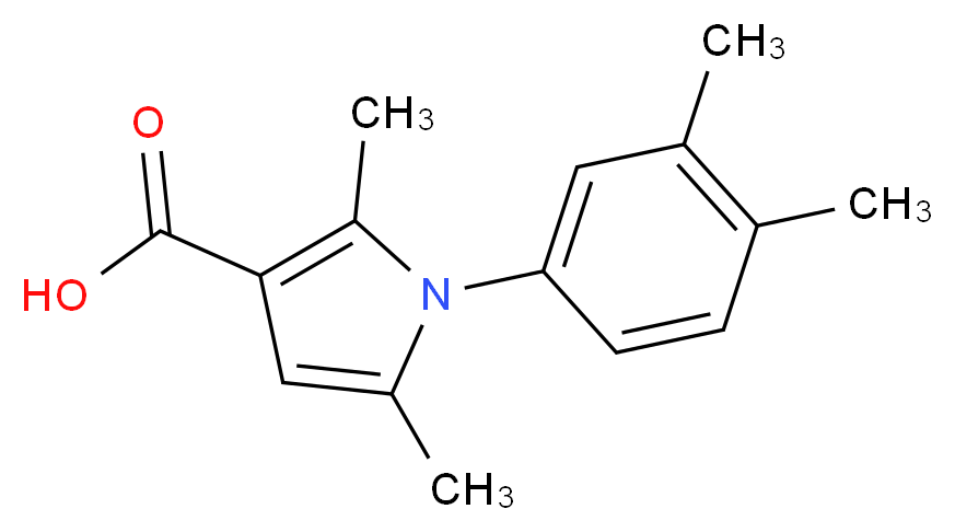 1-(3,4-dimethylphenyl)-2,5-dimethyl-1H-pyrrole-3-carboxylic acid_分子结构_CAS_)