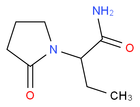 2-(2-oxopyrrolidin-1-yl)butanamide_分子结构_CAS_33996-58-6