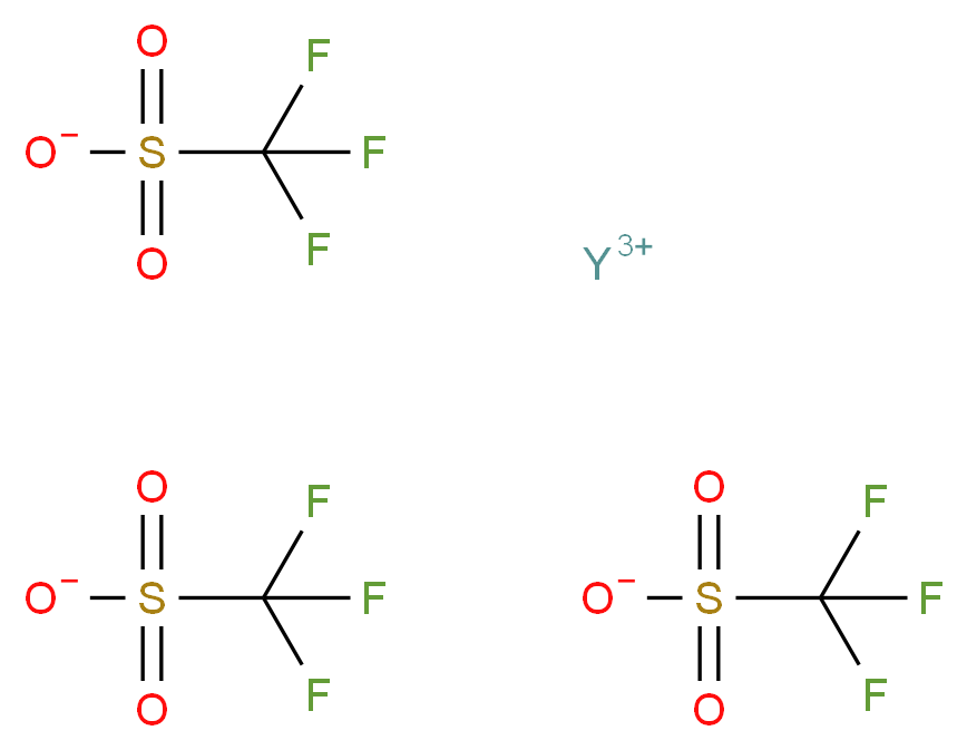 yttrium(3+) ion tritrifluoromethanesulfonate_分子结构_CAS_34629-25-9