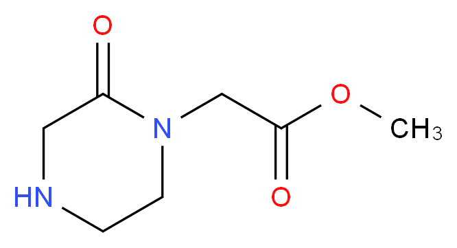 methyl 2-(2-oxopiperazin-1-yl)acetate_分子结构_CAS_32705-79-6