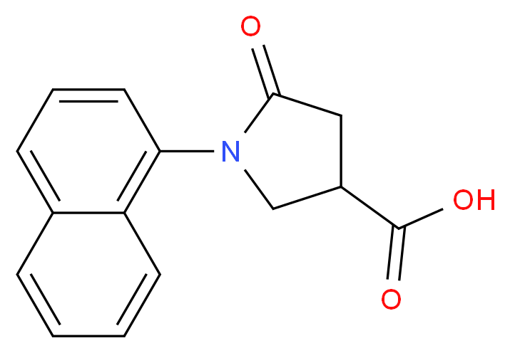 1-(naphthalen-1-yl)-5-oxopyrrolidine-3-carboxylic acid_分子结构_CAS_)