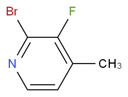 2-Bromo-3-fluoro-4-picoline_分子结构_CAS_884494-37-5)