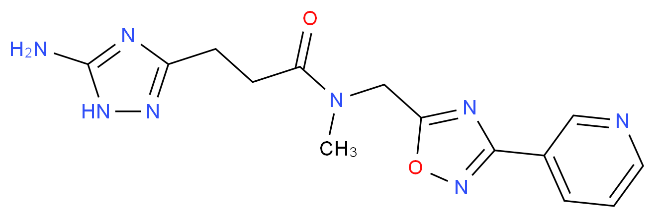 3-(5-amino-1H-1,2,4-triazol-3-yl)-N-methyl-N-{[3-(3-pyridinyl)-1,2,4-oxadiazol-5-yl]methyl}propanamide_分子结构_CAS_)