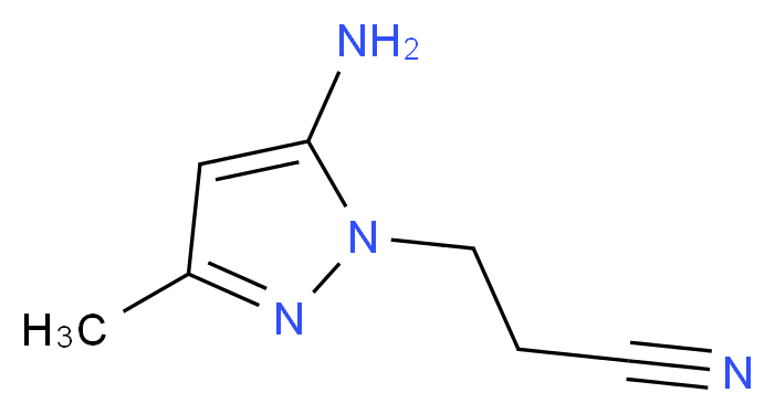 3-(5-amino-3-methyl-1H-pyrazol-1-yl)propanenitrile_分子结构_CAS_61255-82-1