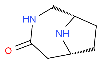 rac-(1S,6R)-3,9-diazabicyclo[4.2.1]nonan-4-one_分子结构_CAS_1210963-09-9)