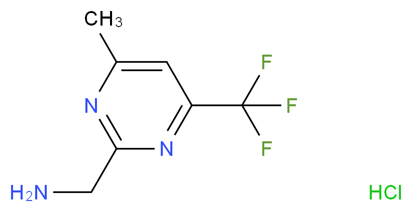 (4-methyl-6-(trifluoromethyl)pyrimidin-2-yl)methanamine hydrochloride_分子结构_CAS_1196145-27-3)