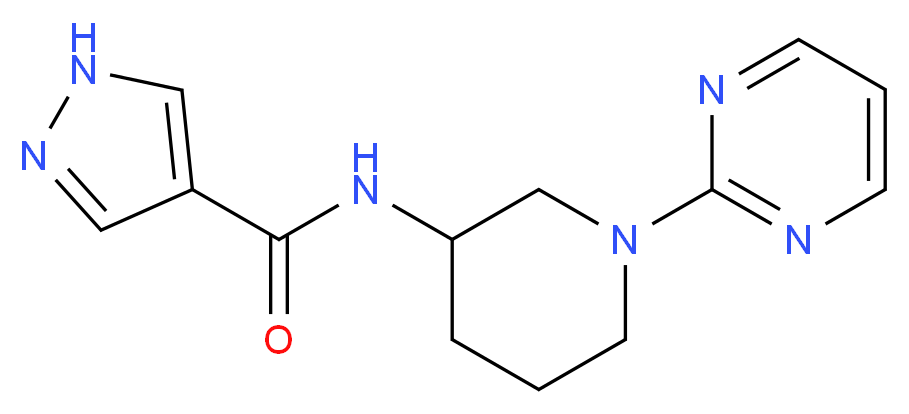 N-(1-pyrimidin-2-ylpiperidin-3-yl)-1H-pyrazole-4-carboxamide_分子结构_CAS_)