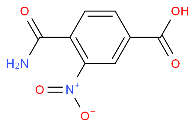 4-carbamoyl-3-nitrobenzoic acid_分子结构_CAS_87594-59-0