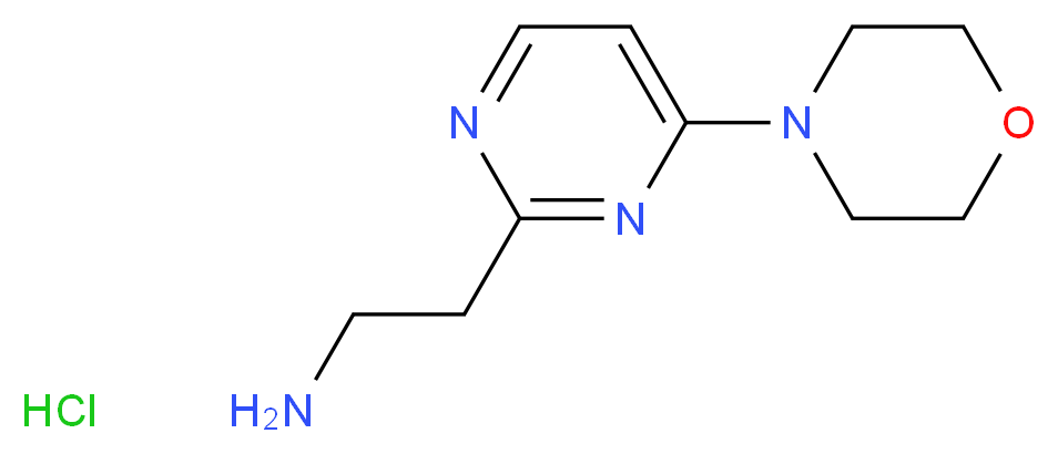 2-[4-(morpholin-4-yl)pyrimidin-2-yl]ethan-1-amine hydrochloride_分子结构_CAS_1196146-79-8