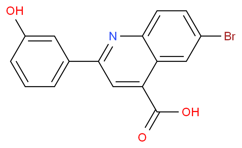 6-bromo-2-(3-hydroxyphenyl)quinoline-4-carboxylic acid_分子结构_CAS_313241-30-4