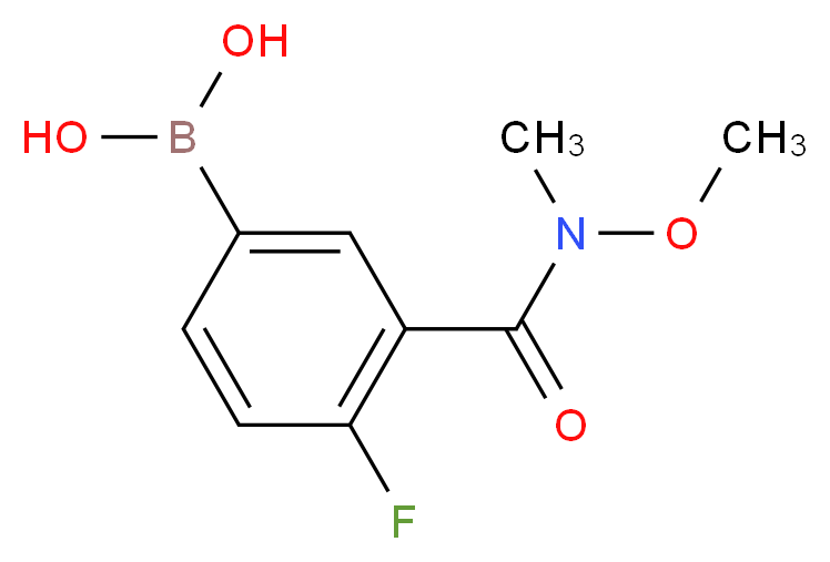 {4-fluoro-3-[methoxy(methyl)carbamoyl]phenyl}boronic acid_分子结构_CAS_874290-69-4