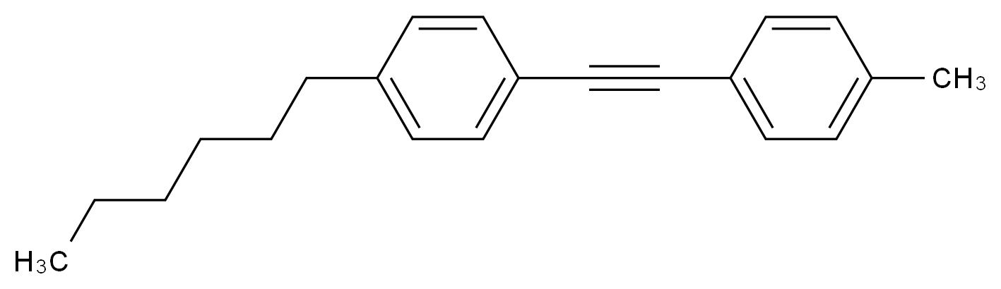 1-hexyl-4-[2-(4-methylphenyl)ethynyl]benzene_分子结构_CAS_117923-35-0