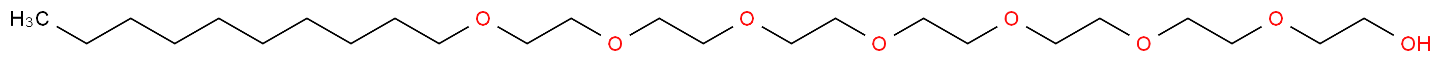 Heptaethylene glycol monodecyl ether_分子结构_CAS_39840-09-0)