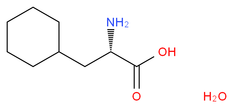 (S)-(+)-α-环己基丙氨酸 水合物_分子结构_CAS_307310-72-1)