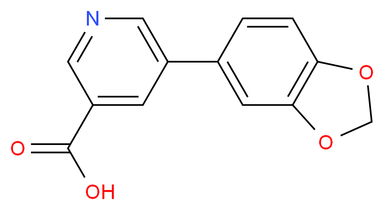5-(2H-1,3-benzodioxol-5-yl)pyridine-3-carboxylic acid_分子结构_CAS_842170-41-6