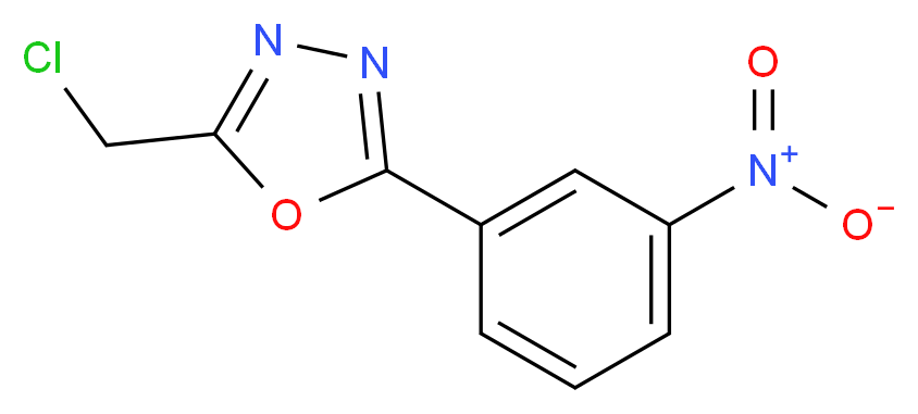 2-(chloromethyl)-5-(3-nitrophenyl)-1,3,4-oxadiazole_分子结构_CAS_63002-57-3