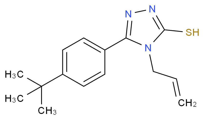 5-(4-tert-butylphenyl)-4-(prop-2-en-1-yl)-4H-1,2,4-triazole-3-thiol_分子结构_CAS_312290-54-3