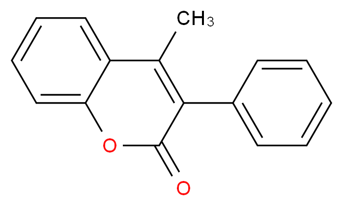 4-methyl-3-phenyl-2H-chromen-2-one_分子结构_CAS_23028-23-1