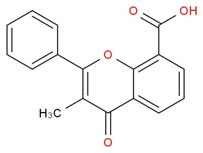 3-Methylflavone-8-carboxylic acid_分子结构_CAS_3468-01-7)