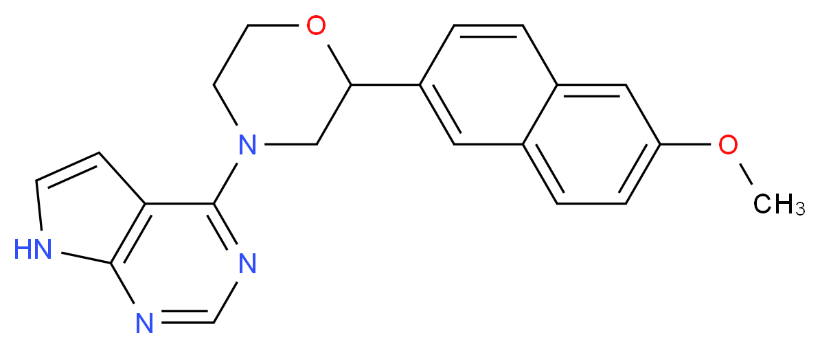 4-[2-(6-methoxy-2-naphthyl)morpholin-4-yl]-7H-pyrrolo[2,3-d]pyrimidine_分子结构_CAS_)