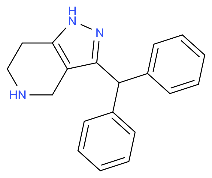 3-Benzhydryl-4,5,6,7-tetrahydro-1H-pyrazolo[4,3-c]pyridine_分子结构_CAS_)