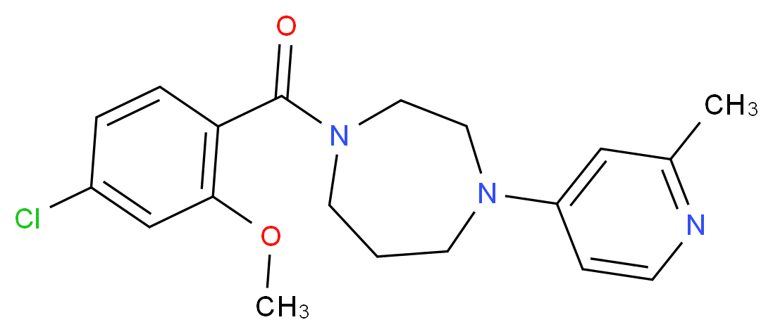 1-(4-chloro-2-methoxybenzoyl)-4-(2-methyl-4-pyridinyl)-1,4-diazepane_分子结构_CAS_)
