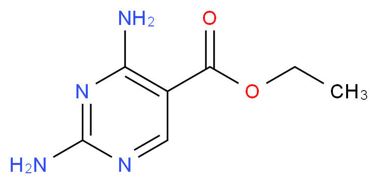 ethyl 2,4-diaminopyrimidine-5-carboxylate_分子结构_CAS_15400-54-1