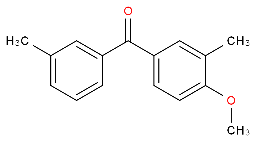 (4-methoxy-3-methylphenyl)(3-methylphenyl)methanone_分子结构_CAS_41295-28-7