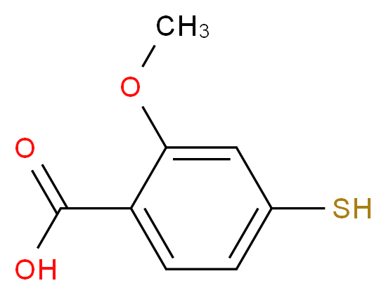 2-methoxy-4-sulfanylbenzoic acid_分子结构_CAS_95420-72-7
