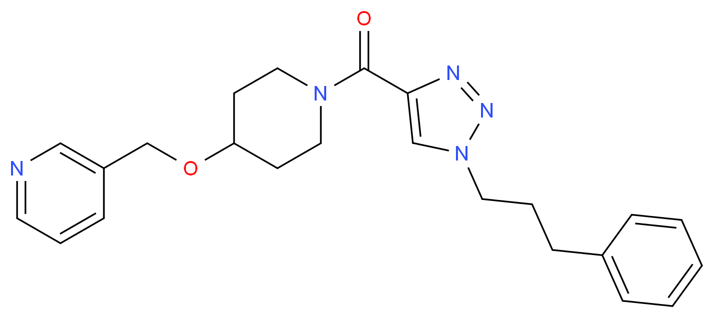 3-{[(1-{[1-(3-phenylpropyl)-1H-1,2,3-triazol-4-yl]carbonyl}-4-piperidinyl)oxy]methyl}pyridine_分子结构_CAS_)