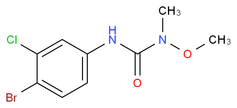 1-(4-bromo-3-chlorophenyl)-3-methoxy-3-methylurea_分子结构_CAS_13360-45-7