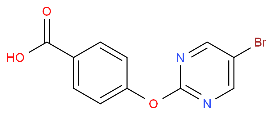 4-(5-Bromopyrimidin-2-yloxy)benzoic acid_分子结构_CAS_1086379-56-7)