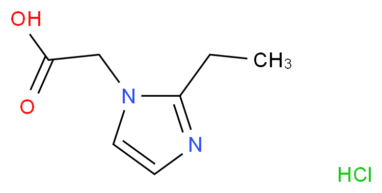 (2-ethyl-1H-imidazol-1-yl)acetic acid hydrochloride_分子结构_CAS_)
